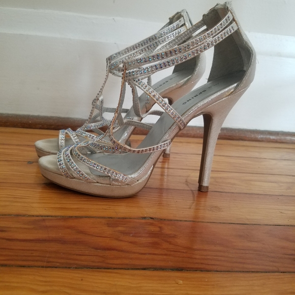 Call It Spring Silver Rhinestone Heels - Picture 2 of 4